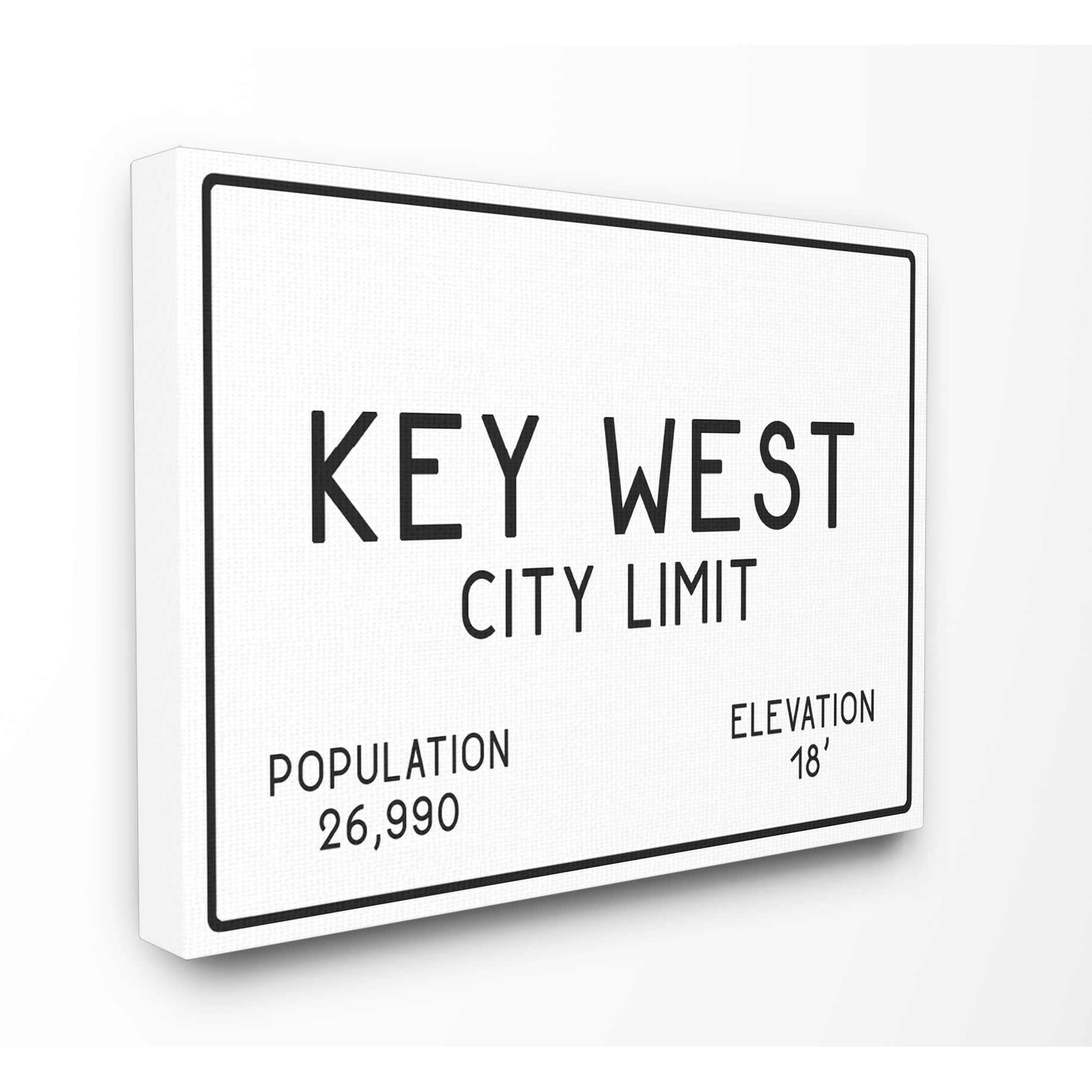 The Stupell Home Decor Collection Key West City Limit Canvas Wall Art