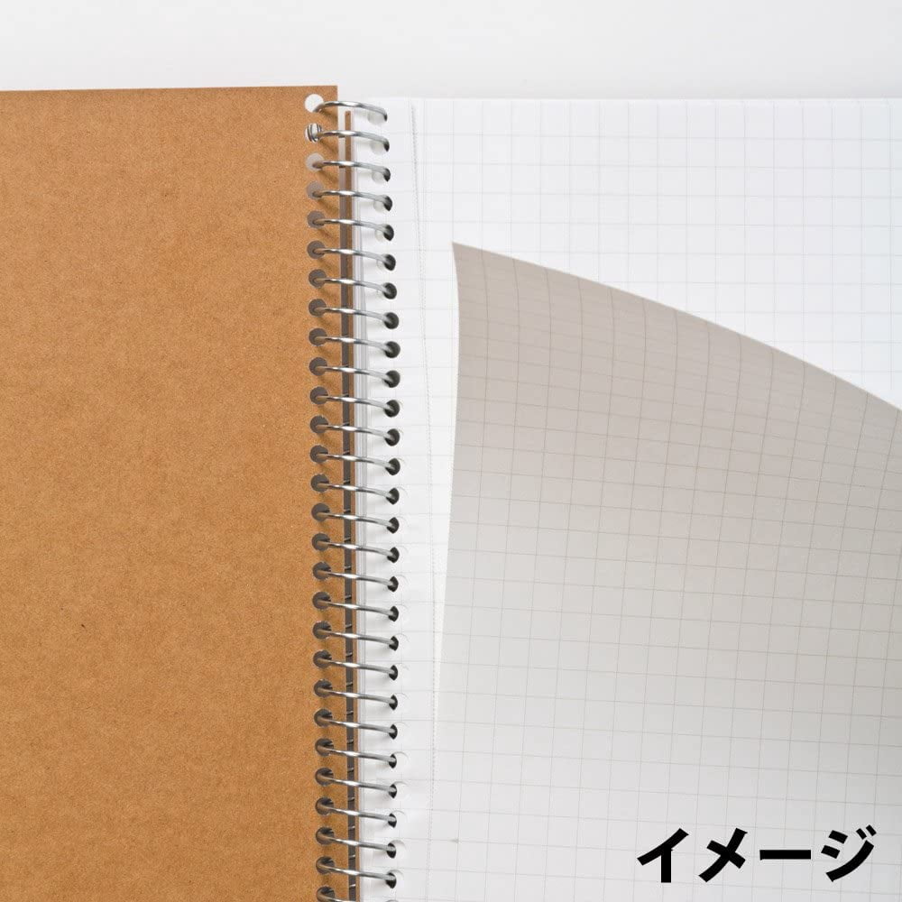 B6 Spiral Note BASIC Graph Notebook 80 Sheets 5 Pack