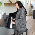 thumbnail image 3 of Flyingstar Oversized Hoodie Blanket,Cozy Reversible Oversized Sweatshirt for Adults Women Men And Teens Boy Girl,Ash, 3 of 7