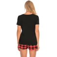 thumbnail image 3 of Poseca Women's Pajama Set Short Sleeve Shirt and Shorts Sleepwear Pajamas Loungewear S-2XL, 3 of 5