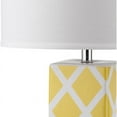 thumbnail image 4 of SAFAVIEH Garden 27 in. Ceramic Table Lamp with Off-White Cotton Shade, Yellow, Set of 2, 4 of 5