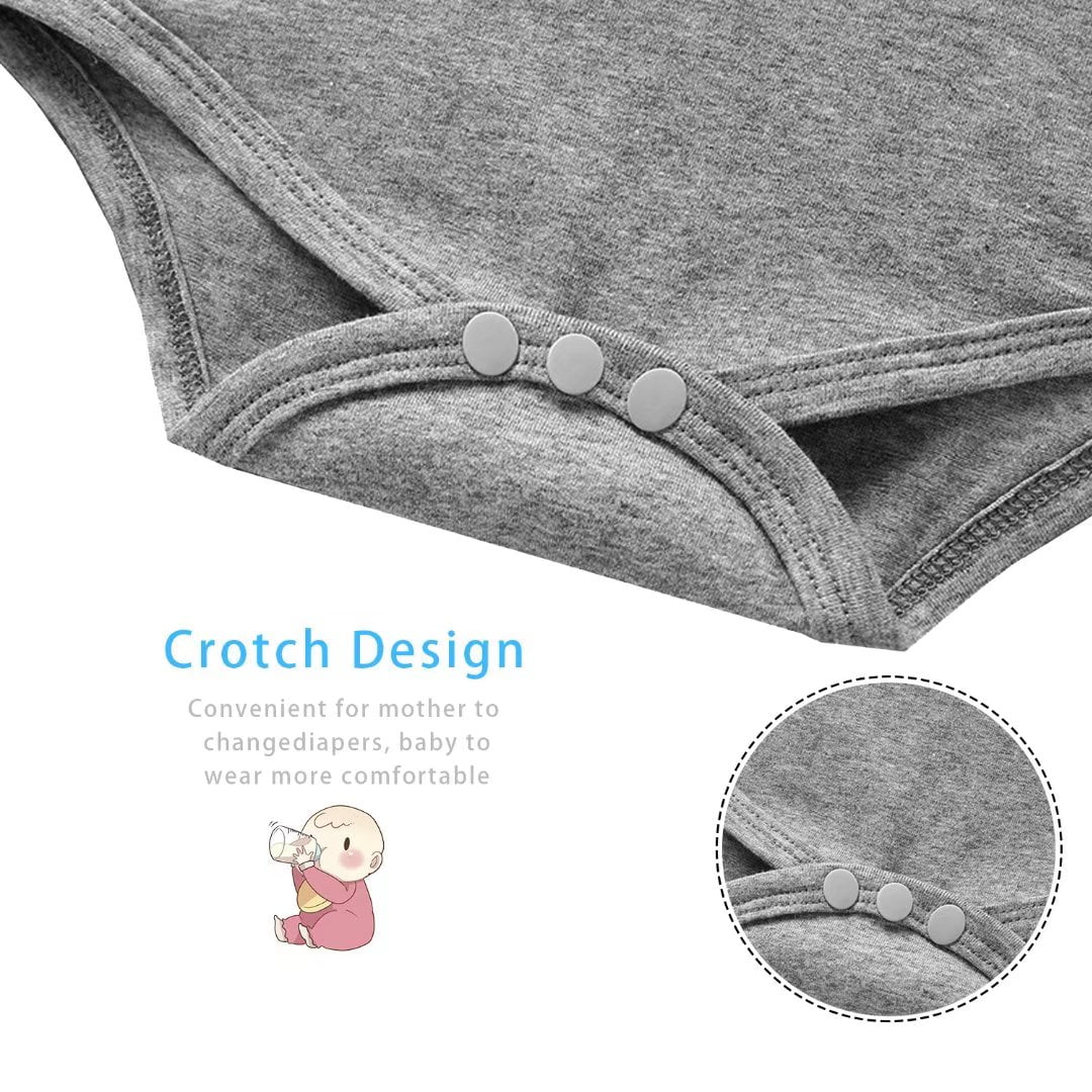 AOUYOA Baby Twins Bodysuits Newborn Baby Outfit Funny Double Trouble Clothing Set with hat
