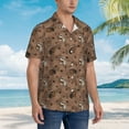 thumbnail image 5 of Goofa Warm Coffee Pattern Hawaiian Shirt for Men, Unisex Summer Beach Casual Short Sleeve Button Down Shirts,Aloha Tropical Floral print shirt-XX-Large, 5 of 9