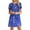 Blue, variant on 50% Off Clear! Maxi Dresses for Women 2025 Womens Casual Printed Short Sleeve Round Neck Ladies Dress