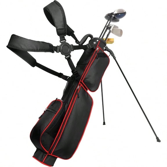 Golf Bag Lightweight Carry Bag Dual Strap Golf Stand Bag With 6 Pockets Lightweight Small Golf Bag For A Few Clubs And Rain Cover Hood