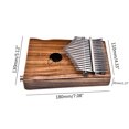 thumbnail image 2 of Muspor 17 teclas EQ Kalimba Sólido Acacia Thumb Piano Link Altavoz Recogida eléctrica con bolsa Cabl Muspor Kalimba, 2 of 7