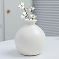 thumbnail image 4 of Jarrones De Cerámica, Set 3 Florero Decorativo para Hogar Minimalista Moderno Fino, floreros de cerámica modernos floreros rústicos para mesa, centro de mesa, sala de estar, baño, recámara (Blanco), 4 of 4