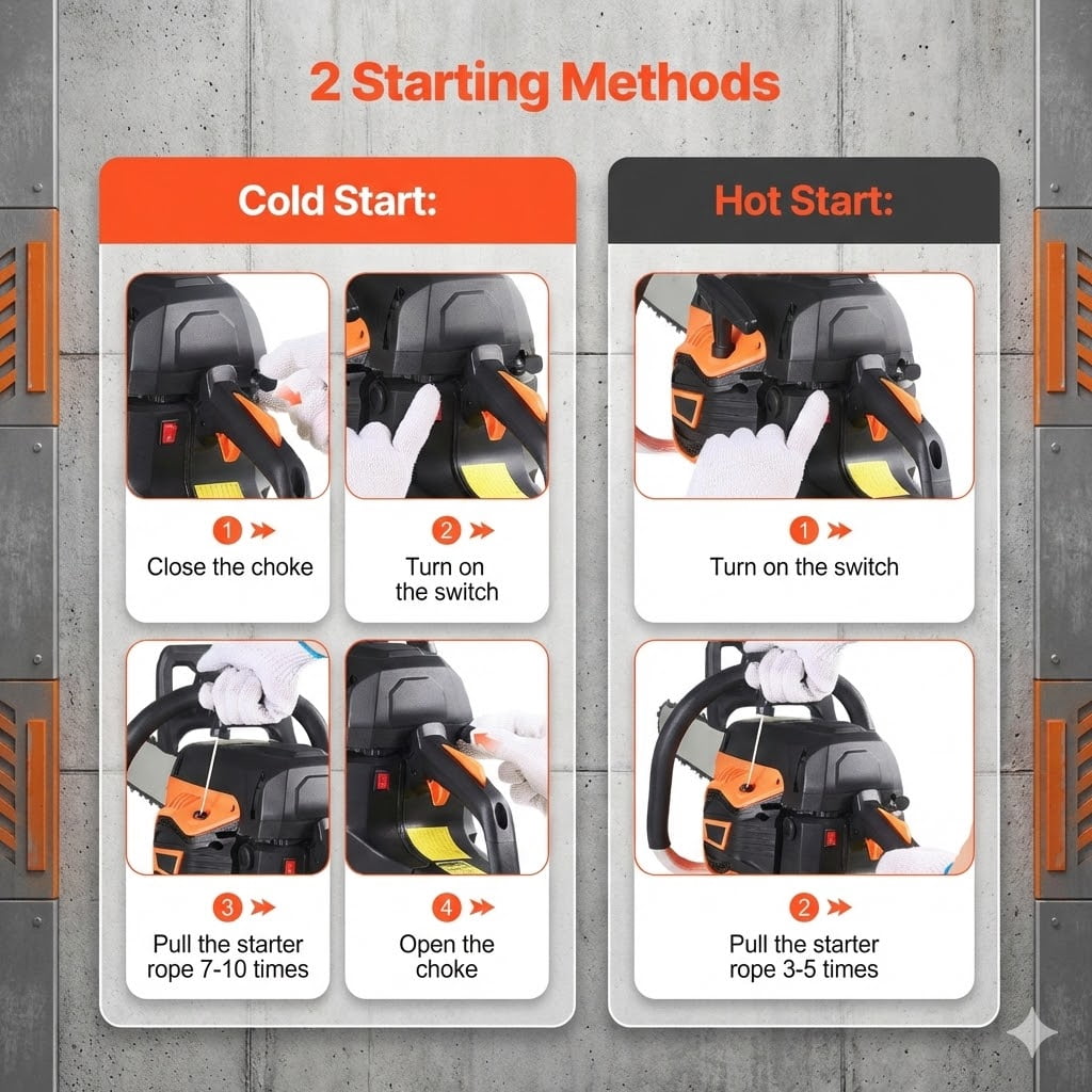 62 cc Gas Chainsaw, 20 inch Gas Powered Chainsaw, 3.8 HP Power Chain Saw with Non-Slip Handle, Gas-Powered Chainsaws with Dual Fuel Tanks, For Wood Cutting, Tree Trimming, and Land Clearing