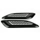 thumbnail image 1 of BOROCO Embellecedor de ala de ventilación de aire, embellecedor de ala de salida de ventilación de capó exterior, decoración impermeable universal, accesorios de interior de coche(negro+plata), 1 of 12