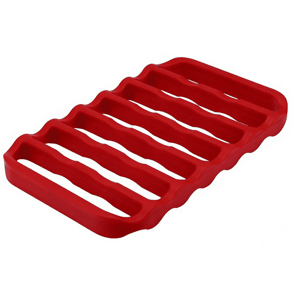 Prichor Silicone Roasting Rack Pan Extra Large, Dishwasher Safe, BPA Free, Non-Toxic, 9in by 3.5in , red