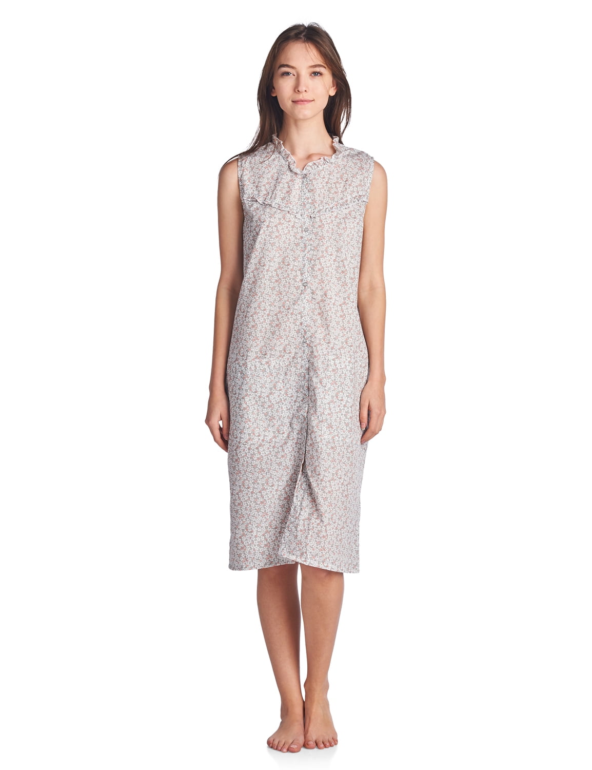 Casual Nights Women's Snap Front Sleeveless Lounger Housecoat