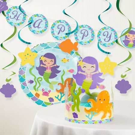 Mermaid  Friends Birthday  Party  Decorations  Kit Walmart  com