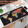 thumbnail image 6 of Retro Colorful World Map Gaming Mouse Pad,Large Non-Slip Thick Stitched Edge Mouse Mat for Home Office Gaming Keyboard Desk Pad (35.4 x 15.7 Inches), 6 of 6