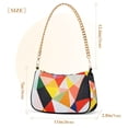 thumbnail image 3 of FORMRS Womens Shoulder Bag with Chain Strap Clutch Purse Cute Tote Handbag, Purple Triangles, 3 of 7