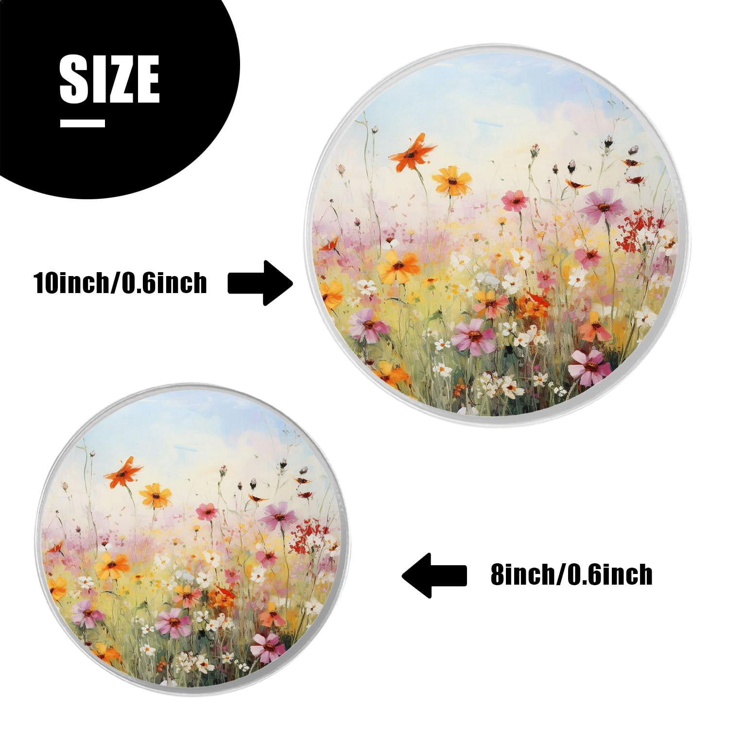Decorative Stove Burner Covers 4 Pcs Decorative Electric Stove Burner Covers 8Inch And 10Inch ,Cactus Flower -124 Cute Art