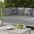 thumbnail image 4 of Enchanted Peacock Indoor/Outdoor Pillow with Removable Cover in Gray 16x16, 4 of 7