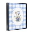 thumbnail image 2 of Stupell Industries Eclectic Little Bear Blue Gingham Black Framed Giclee Art, 11 x 14, by Arlington Prints, 2 of 8