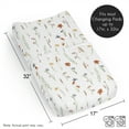 thumbnail image 6 of Sweet Jojo Designs Watercolor Floral Garden Sage Green Girl Changing Pad Cover Sheet, 6 of 6