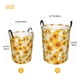 thumbnail image 3 of Balery White Marble Pattern Sunflower Cesta de ropa redonda con asas, impermeable, independiente, para ropa, juguetes, dormitorio y familia-Medium, 3 of 6