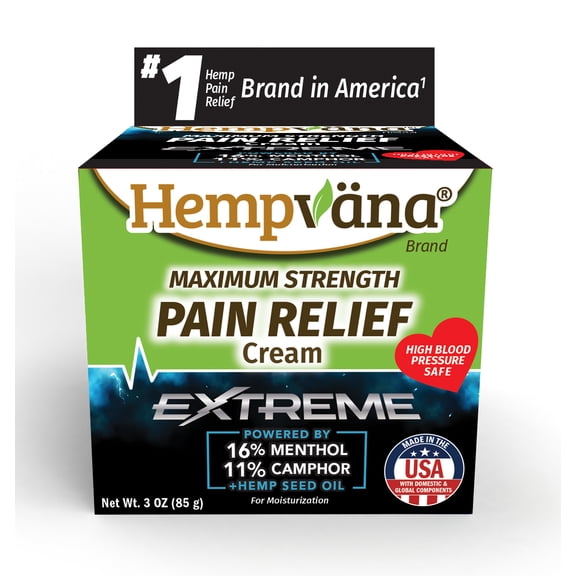 Hempvana Maximum Strength Pain Relief Cream, Extreme, 3oz