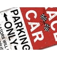 thumbnail image 4 of Race Car Parking Only Sign Vintage Room Decor for Boys Bedroom, Metal Tin Signs Men Garage Cars Wall Decorations 8x12 Inch, 4 of 4