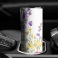 thumbnail image 3 of 20oz Pioneer Flower and Butterfly Skinny Tumblers Stainless Steel Tumbler with Lid and Straw,Vacuum Insulated Double Wall Travel Tumbler Cups with Cleaning Brush for Coffee,Tea, 3 of 6