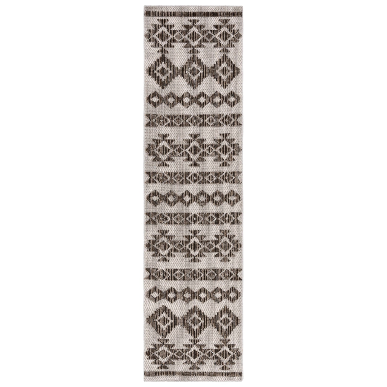 SAFAVIEH Global Caitriona Diamond Indoor/Outdoor Area Rug, Beige/Dark Beig, 4' x 6'