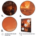 thumbnail image 3 of Designart "Orange Varanasi Ghats in Indian Art" People Framed Wall Art - Global Orange Indian Art Bedroom Framed Canvas Wall Art, 3 of 6
