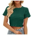 thumbnail image 2 of Dihao Crop Tops for Women Women's Latest Casual Summer Popcorn Sleeveless Round Neck Going Out Tops, 2 of 6