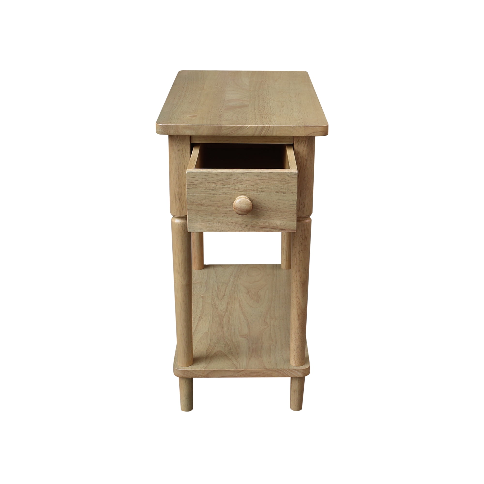 Solid Wood Narrow Side Table, Honey