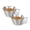 Silver/2 Pack, variant on Double Spout Stainless Steel Espresso Cup, Measuring Cup with Dual Scale, Espresso Shots cup 3.4oz/100ml (Silver)