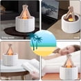 thumbnail image 3 of SENIURIS Mini Bonfire Humidifier Aromatherapy Oil Diffuser for Essential Oils, Remote Control 250ml Wood Shape Cool Mist Humidifier.(White), 3 of 8
