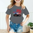 thumbnail image 5 of XFHLMJFF Girls Short Sleeve T Shirts 4Th Of July Independence Day Kids Boys Toddler America Flag Shirts Patriotic Clothes Basic Tees Size 3-4Y, 5 of 6