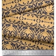 thumbnail image 3 of Soimoi Orange polyester Crepe Fabric Moroccan Damask Print Sewing Fabric Yard 52 Inch Wide, 3 of 3