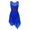 A Blue, variant on YONGHS Women's Lyrical Ballet Dance Dress Shiny Sequins Irregular Hem Leotard Dancewear