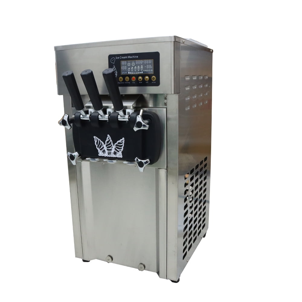 Ice Cream Machine 110V Desktop 3 Flavors Electric Ice Cream Maker with LED Display
