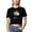 #02 Black, variant on Busydd T Shirts for Women Casual Short Sleeve Summer Tops for Women Trendy Round Neck Crop Tops for Women Comfy Cotton Graphic Tees XL