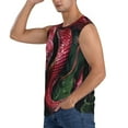 thumbnail image 3 of Picia Red Viper Jungle Intensity mens Cotton Tank Undershirts , Moisture-wicking Ribbed Tanks, Lightweight Cotton Tank Undershirts-Large, 3 of 8