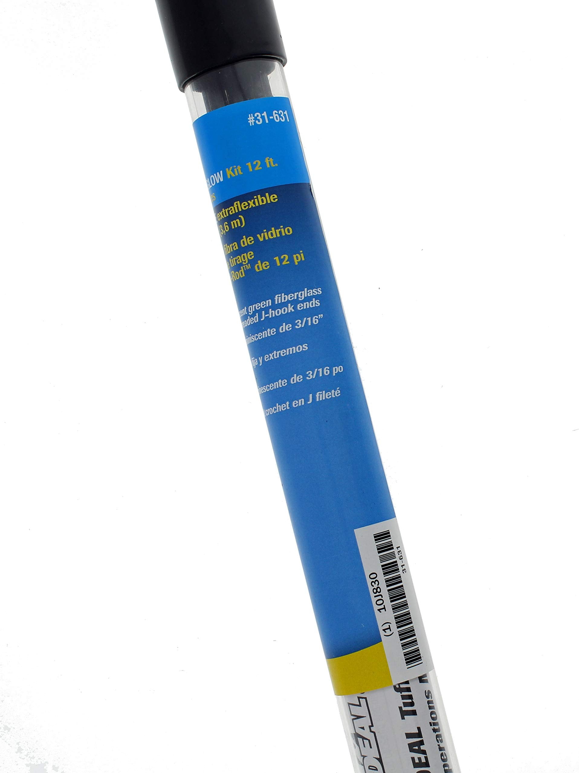 IDEAL Lightweight Telescoping Fishing Rod, 12 ft Fiberglass, 2lb