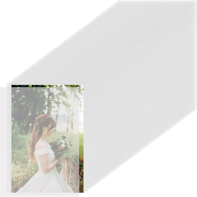 100pcs Translucent Vellum Paper, 5x7 Inch Vellum Wedding Invitations Printable Tracing Paper for DIY Printed Wedding Photos Invitations Baby Shower Birthday Supplies