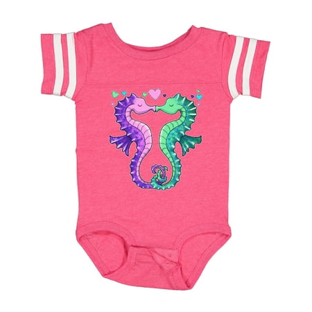 

Inktastic Seahorses Kissing with Hearts Gift Baby Boy or Baby Girl Bodysuit