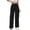 Black women's corduroy pants a1, variant on Women's Corduroy Wide Leg High Waisted Trousers with Pockets Casual Loose Long Pants for Party Office Streetwear Travel, Dark Gray M