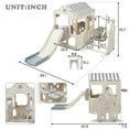thumbnail image 5 of CIPACHO 6 in 1 Toddler Slide and Swing Set for Age 1-5, Indoor Outdoor Kids Playground with Fairy House, White+Gray, 5 of 10
