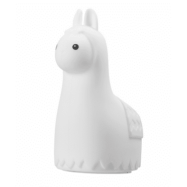 Globe Electric LED White Llama Multicolor Silicone Kids Night Light , 6.5" Height, 3.46" Width