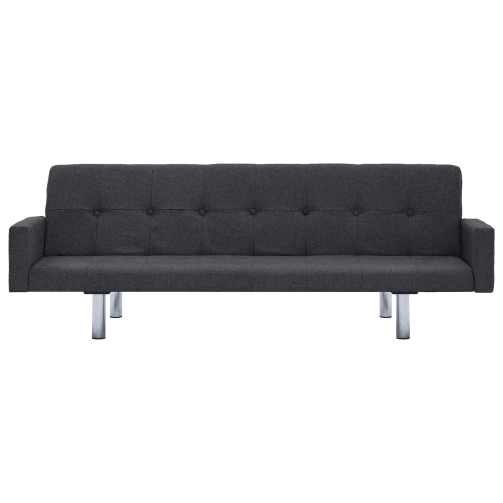 Kepooman Home Convertible Faux Leather Sofa Bed with Armrest for Living Room, Dark Gray Kepooman Home Convertible Faux Leather Sofa Bed with Armrest for Living Room, Dark Gray