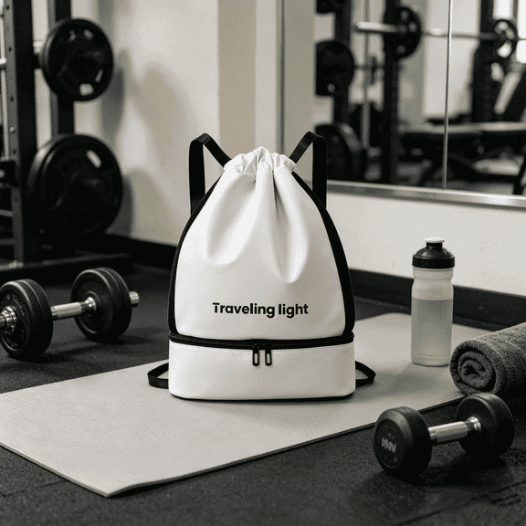 JUXIAO Waterproof Drawstring Gym Backpack for Men & Women, Large Capacity Sports Bag with Side Pocket for Fitness Outdoor Leisure, Soccer, Basketball