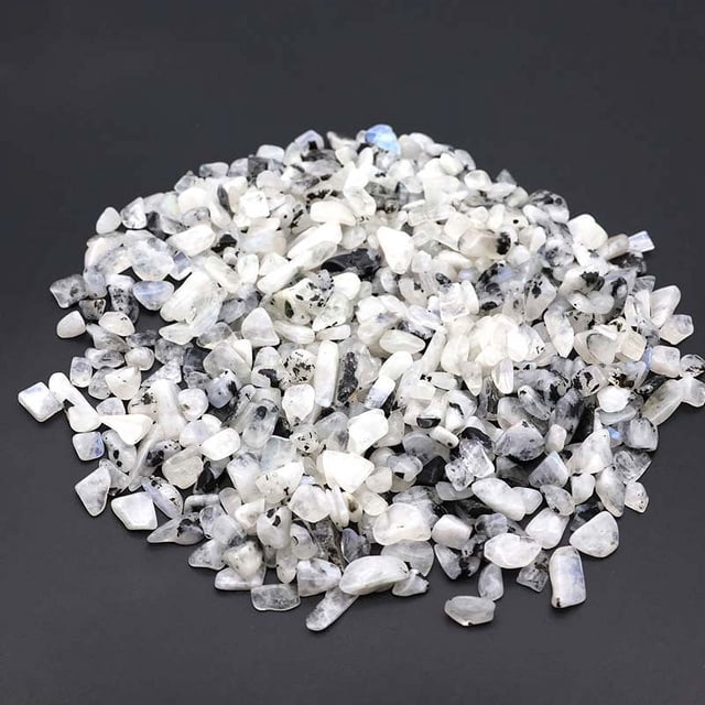 Nvzi 1 pieza de piedra triturada irregular blanca natural moteada en negro, adecuada para decoración de peceras, accesorios hechos a mano para bricolaje (3-5 mm)