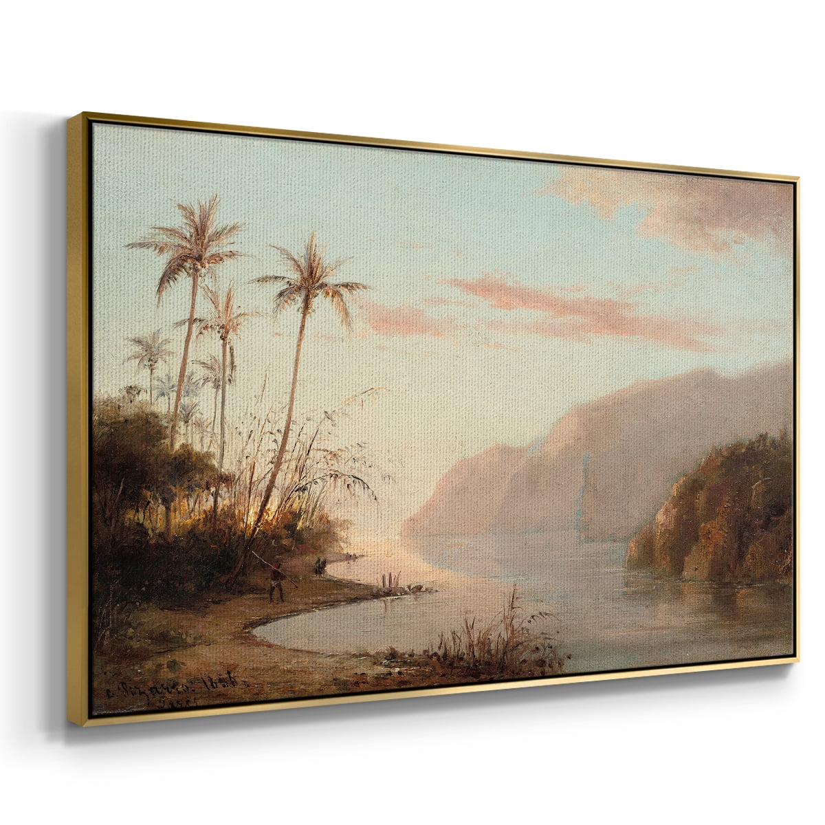 Vintage Landscape-XXXVI By Wexford Home Framed in Gold Wood Gallery Wrapped Canvas 25 in. x 37 in.