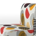 thumbnail image 3 of Designart "Multicolor Circle Pattern" Upholstered Patterned Accent Chair and Arm Chair, 3 of 5