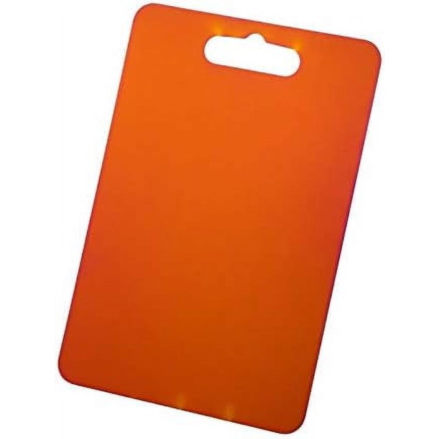 Kitchen Cutting Board, Stainless Steel Orange Red Durable Chopping Board, Butcher Block Board with Easy Grip Handle for Meat, Fruit, Vegatable, Cheese (14 x 10 inch)